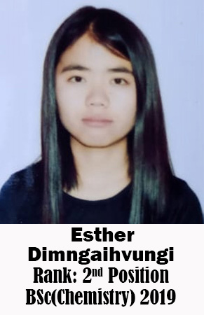 Esther Dimngaihvungi, 2nd Rank, Chemistry, 2019